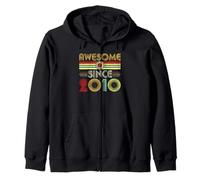 Awesome Since 2010 Classic Year Birth of Birthday Vintage Sudadera con Capucha