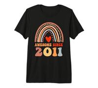 Awesome Since 2011 15th Birthday Boho Rainbow 15 Years Old Camiseta Premium
