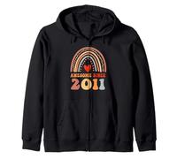 Awesome Since 2011 15th Birthday Boho Rainbow 15 Years Old Sudadera con Capucha