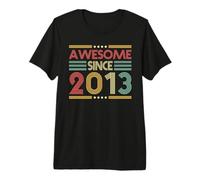 Awesome Since 2013 13th Birthday Retro Vintage 13 Years Old Camiseta Premium