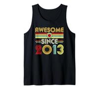 Awesome Since 2013 Classic Year Birth of Birthday Vintage Camiseta sin Mangas