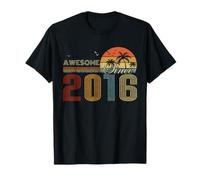 Awesome Since 2016 Men Women Birth of Birthday Years Vintage Camiseta