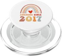 Awesome Since 2017 9th Birthday Boho Rainbow 9 Years Old PopSockets PopGrip para MagSafe