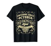 Awesome Since October 1975 Year Of Birth Birthday Vintage Camiseta