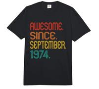 Awesome Since September 1974 52nd Birthday Gifts 52 Year Old Comfort Colors Adult Heavyweight T-Shirt