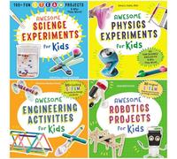 Awesome STEAM Activities for Kids Series 4-Book Bundle Set - Science, Physics, Engineering, and Robotics Hands-On Learning