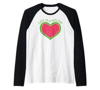 Awesome Summer Pet Cat Fruits One in a Melon Watermelon Camiseta Manga Raglan