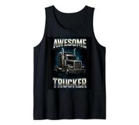 Awesome Trucker Funny Truck Driver Trucking Dad Father Hombres Camiseta sin Mangas