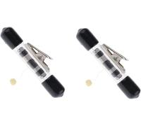 Awexzecor Juego de 2 piezas de accesorios de levitación de hilo invisible negro, resistentes a la calle, accesorio flotante para mago, retractor de hilo invisible, útil carrete pequeño, accesorios de