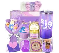 Awfrky Regalos de 50 cumpleaños para mujeres, mejores amigas, ideas de regalos de 50 años, cesta de feliz cumpleaños para ella, regalo de mujer para mamá, hermana, mejor amiga, regalo personalizado de