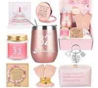 Awfrky Regalos de cumpleaños número 32 para mujer, decoración de cumpleaños de 32 años, regalos para mejores amigas, esposa, tía, hija, hermana, compañera de trabajo, mejor amiga, mujer única