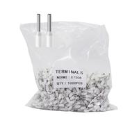 AWG20 Wire Ferrules Terminals, 1000pcs AWG20 Terminal Connector Wire Insulated Cord Pin Ends Terminals for Electric, Industrial, Chemical Industry, Power Control System, etc.