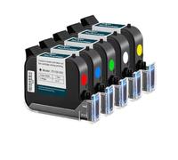 AWGSRZIU Cartucho de Tinta Compatible para PS100 de Secado rápido 12,7mm en Blanco Amarillo Negro Rojo Azul Verde con Accesorios de Impresora de adhesión(Green-A)