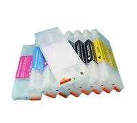 AWGSRZIU Juego de 8 Cartuchos de Tinta Recargables vacíos T563 con Chip Compatible con impresoras Pro7800 Pro9800(1PC Chip Resetter)