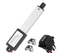 AWINLI Mini actuador lineal de 12 V de carrera de 2 pulgadas, velocidad de 180 N/40 libras, 5 mm/s, impermeable, micro actuador eléctrico con soporte de montaje de interruptor instantáneo para