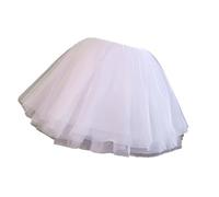AWJUWHBJ 2. Enaguas de malla para niños, 40 cm, acampanado, para trajes de bautizo y vestido de graduación, blanco, L