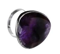 AWJUWHBJ Anillos de cristal natural con forma irregular, joyería única hecha a mano para mujeres y hombres, uso diario, equilibrio energético, joyería de cristal, talla única, como se describe, como