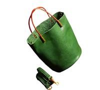 AWJUWHBJ Bolso tipo cubo de poliuretano para mujer, espacioso, suave, cruzado, con correa ajustable, para uso diario, bolso de lujo de piel sintética suave de alta calidad, Green, One Size
