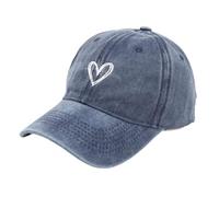 AWJUWHBJ Bonita gorra de béisbol lavada para conciertos de ídolos, espectáculos, reuniones de fanáticos, transpirable, para deportes al aire libre, bordado de corazón, gorras de béisbol, azul marino