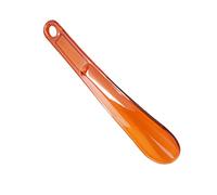 AWJUWHBJ Calzador transparente que no raya el calzado ligero con diseño de agujero para colgar para ancianos, embarazo, oficina en casa, calzador portátil para niños, marrón translúcido, Talla única