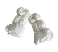 AWJUWHBJ Cubrepiernas acolchado térmico con etiqueta de letra para esquí y clima frío, calentadores estéticos para pantorrillas, calentadores acolchados, blanco, Talla única