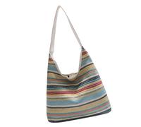 AWJUWHBJ Elegante bolso de hombro de paja para mujer, hecho a mano, gran capacidad, para días de playa y uso casual, bolsa de rafia