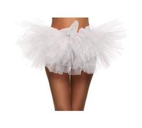 AWJUWHBJ Falda plisada de tul en capas, tutú de baile, damas de honor, enaguas, tutús, carnavales, disfraces de fiesta de Halloween, falda plisada, blanco, Talla única