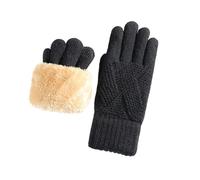 AWJUWHBJ Guantes de invierno con pantalla táctil de doble capa de forro polar para clima frío, para mujer, senderismo, snowboard, guantes de nieve para niños