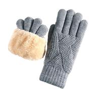 AWJUWHBJ Guantes de invierno con pantalla táctil de doble capa de forro polar para clima frío, para mujer, senderismo, snowboard, guantes de nieve para niños