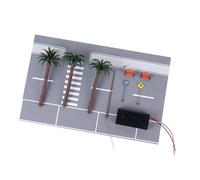 AWJUWHBJ Juego de accesorios de diseño de carretera a escala 1/64 con accesorios para manualidades realistas en miniatura de ciudad, escenarios de Steet Road para aficionados, suministro de