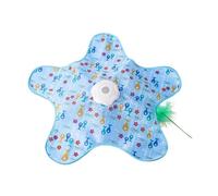 AWJUWHBJ Juguete silencioso de gato con base de copa de absorción y accesorios reemplazables para gatos activos, base de ventosa antideslizante