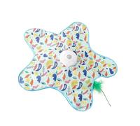 AWJUWHBJ Juguete silencioso de gato con base de copa de absorción y accesorios reemplazables para gatos activos, base de ventosa antideslizante