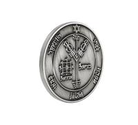 AWJUWHBJ Moneda del rey salomón místico sello rey amuletos joyería simboliza sabiduría prosperidades talismanes místicos, talla única, como se describe