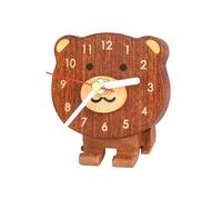 AWJUWHBJ Reloj de madera en miniatura para escritorios, mesitas de noche o estantes, decoración de habitación de niños, colección