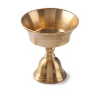 AWJUWHBJ Soporte para lámpara de mantequilla, de latón, soporte para velas de té, lámpara de aceite tibetano, altares budistas, suministros para decoración de mesa, candelabros gruesos