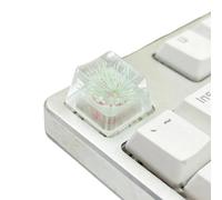 AWJUWHBJ Teclas de resina epoxi OEM altura con flor real translucidez teclado mecánico reemplazo 1 pieza flores teclas