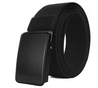 Awlyfm Cinturón de tela elástico para hombre, 120-180 cm, cinturón de trabajo, color negro, Negro , 140cm für taille 44-47 Inch