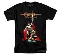 AWMZGMZ00 Conan The Barbarian Movie VNTG Graphic Design T-Shirt Black XL