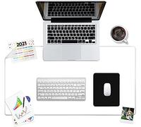 Awnour Clear Desk Pad Blotter on Top of Desks - 34 x 17 inches - Non Slip Desk Writing Mat for Office and Home - Round Edges - Textured/Forested - Mouse Pad Included. (34 x 17)