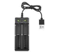AwnsIMfreien Cargadores de batería 18650 Cargadores de batería Recargables USB de 2 Ranuras de 5 V Litio Ancho telescópico con protección contra sobrecarga para 18650/18500/18490/16340/14500, USB
