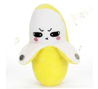 AwnsIMfreien Juguete de Peluche Musical Interactivo, Juguetes sensoriales Musicales de Piano sensibles al Tacto, Lindo Juguete de Peluche de plátano Amarillo, Interactivo