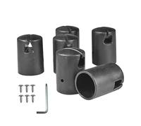 AwnsIMfreien Tapa Superior del Poste del recinto, 6PCS Tapa Poste recinto de la Cama de Salto Forma Superior de la Cama de Salto para el Sistema de Anillo de Chapa de Acero Plano