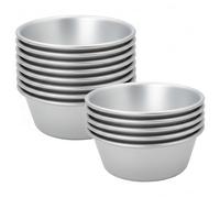 AwnsIMfreien Tazas para pasteles, 12 tazas para hornear, aleación de aluminio reutilizable Puto Molder filipino para hornear y cocinar al vapor, pequeños moldes filipinos para postres, Puto Molder