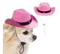 AWOCAN Disfraz de perro, sombrero de vaquero, gorra de cosplay para cachorro y gato, decoración de fiesta de mascotas (rosa)