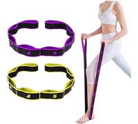 AWOGPID Bandas de Resistencia Digital 8Anillos Gomas Elasticas Musculacion Cintas Elasticas Musculacion Bandas de Resistencia Banda Elastica Fitness para Entrenamiento,Pilates,Yoga Accesorios Púrpura