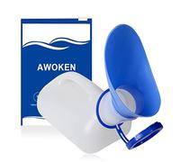 Awoken Orinales Unisex para Coche, Botellas de orina para Hombres y Mujeres, Botella portátil para orina, con Tapa y Embudo, orinales de Inodoro a Prueba de Fugas para Coche, Viajes, Camping, Azul y