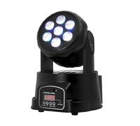 awolsrgiop 7 x 10 W Mini Moving Head LED, DMX 512 GBW efectos de luz, 5 modos de control, luz de discoteca con efecto estroboscópico para discoteca, bar, club, boda, club, monocromo/color mixto