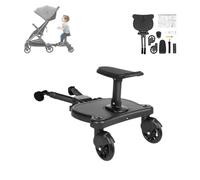awolsrgiop Patinete Carro Bebe Universal, Tabla de cochecito con Asiento, Accesorio para Cochecito, Altura Ajustable, Ruedas 360°, Capacidad 25 kg, Compatible con la Mayoría de Cochecitos, 2-6 años