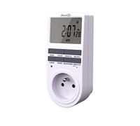 Awootsv Programador Enchufe Eléctrico y Digital, con pantalla LCD con temporizador de cuenta regresiva Digital Diario/Semanal Programador Enchufe 18 Programas (1 paquete)