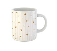 Awowee Taza de café abstracta de color blanco y rosa con diseño de corazones y rayas para el día de San Valentín, tazas de té de cerámica de 325 ml, el mejor regalo o recuerdo para familiares, amigos